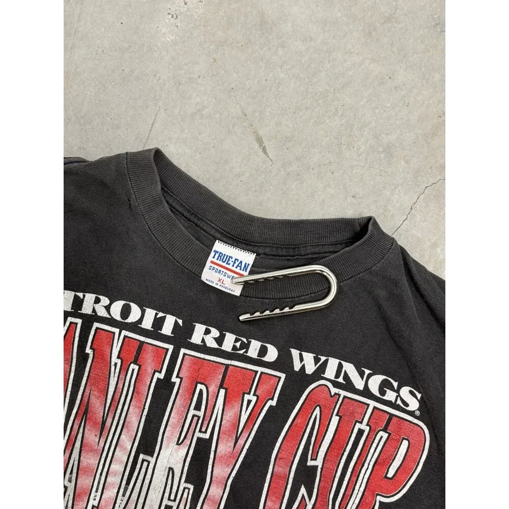 Vintage 1997 Detriot Red Wings Stanley Cup T Shirt Single Stitch Size XL Boxy